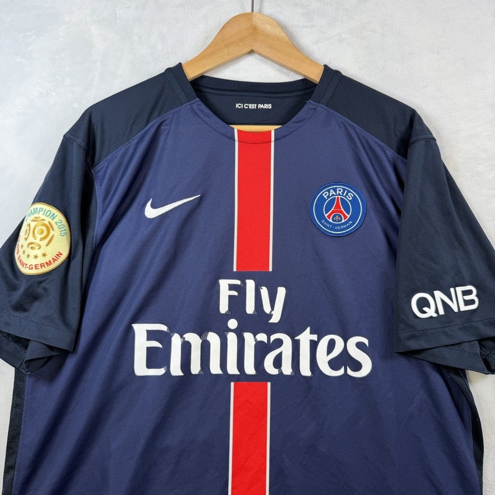 PSG Paris Saint-Germain Home Football Jersey Champion 2015 Nike Edison Cavani